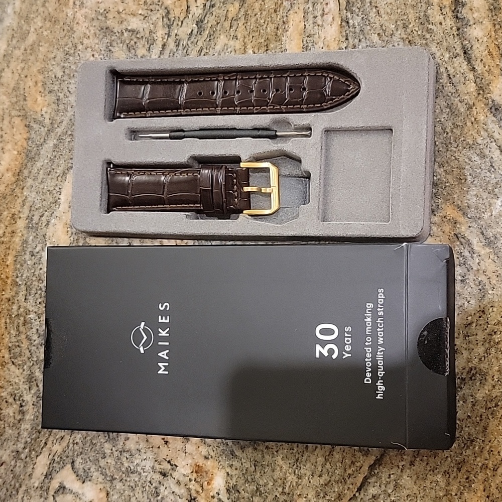 New brown leather watch straps 22x20